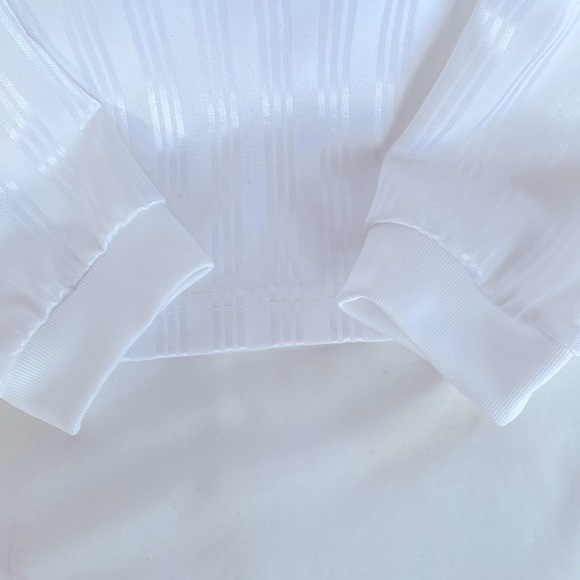 NWOT Adidas Three Stripes White Long Sleeves Crew Neck Men Size Medium - Picture 8 of 13